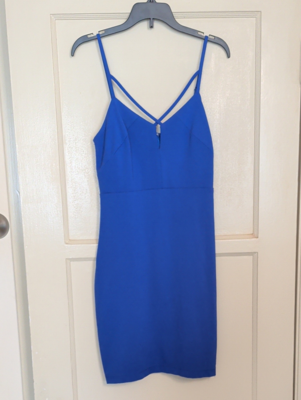 Guess Royal Blue Strappy Mini Dress